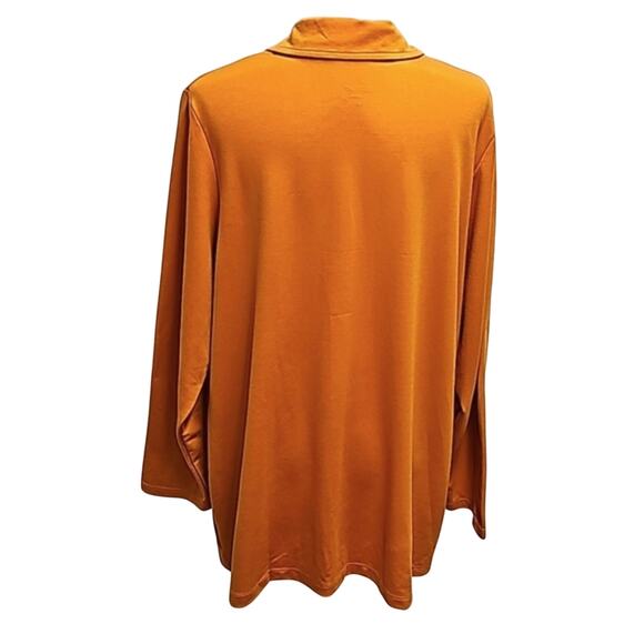 Cuddl Duds Lightweight One Button Closure Comfort Pumpkin Cardigan Blazer Sz 1X - Picture 4 of 12